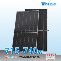 Panel Surya Trina Solar Vertex N TSM-NEG21C.20 715-740W Tipe-N TOPCon Bifasial Kaca Ganda Monokristalin Modul Efisiensi 23,8%