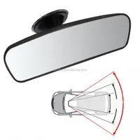 Rétroviseur Intérieur de Voiture à Vision Complète, Miroir avec Ventouse en PVC, Grand Angle, Courbe Convexe Automatique