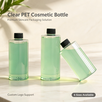 Botella de Plástico PET con Tapa de Rosca de 270ml/320ml/360ml/400ml/460ml/510ml, Impresión UV, Envase Vacío para Tónico Cosmético, Champú, Sérum para el Cuidado de la Piel, Loción