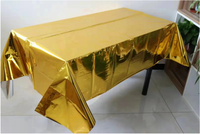 Nappe jetable brillante en plastique clinquant feuille Rectangle métallique couverture de table étanche pour anniversaire mariage fête de noël