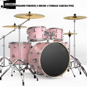 Jingying 2026 Venta al por mayor de fábrica: Kits de batería profesionales mejorados para adultos/niños, instrumentos de percusión para el hogar - Product Image 2