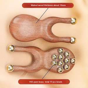 Herramienta de Masaje Facial en Forma de U de Madera de Nogal para Levantar Ojos y Nariz, Liberación Facial, Anticelulitis, Belleza Corporal, Mini Herramienta de Masaje - Product Image 5