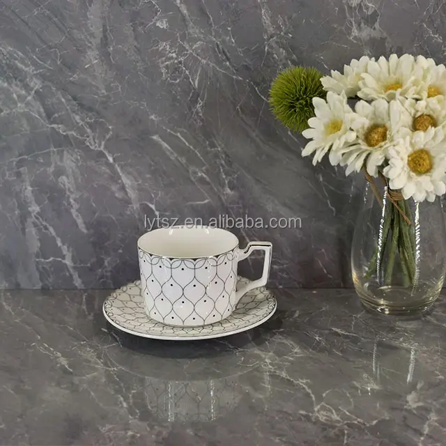 Small Cappuccino Espresso Ceramic Cup and Saucer Coffee Cups for Coffee Tea Set