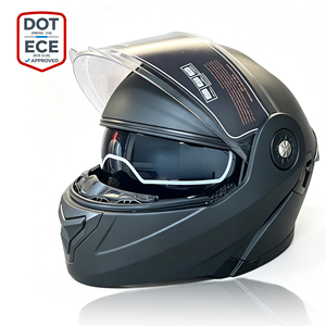 Casco de Motocicleta Modular Abatible Homologado por DOT, Carcasa de ABS Negro Mate, Visera Personalizada de Liberación Rápida, Nuevos Colores Personalizables, Logotipo Personalizado - Product Image 2