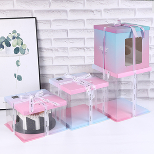Luxury Cakes Box Free Design Wholesale 8 10 12 Inch White Black Pink Baking Pastry Round Packaging Sale With Logo Cake Boxes
