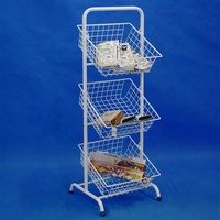 Chariot utilitaire pliable pour l'organisation de la maison, avec panier en maille à angle réglable