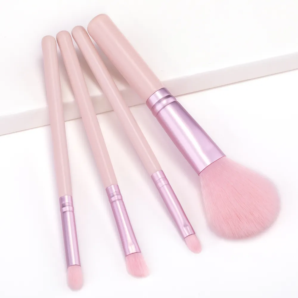 Amazon Top Seller 4pcs Private Label Makeup Brushes Eyeshadow Blush Brush Wholesale Face Makeup Brush Set