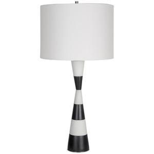 Isabel Black And White Striped Table <b>Lamp</b> Led Light E27 <b>Switch</b> Control Living Room Bedroom Decorative <b>Lamp</b> - Product Image 5