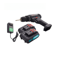 Perceuse électrique sans fil 21V à moteur à balais, lithium-ion, style pistolet, double vitesse, 10mm/25mm, réversible, multifonctionnelle pour usage domestique
