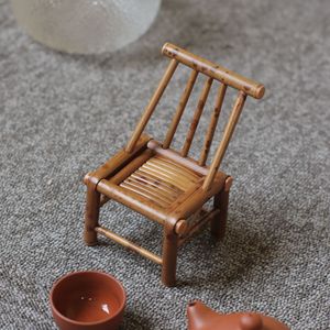 เก้าอี้ไม้ไผ่ขนาดเล็ก งานฝีมือสานไม้ไผ่ธรรมชาติ ของตกแต่งบ้าน - Product Image 1