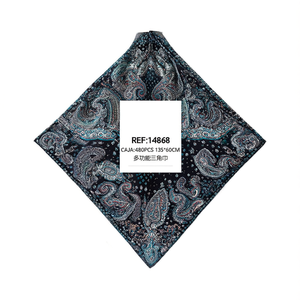 Bufanda triangular multifuncional de 135x60 cm con estampado de Paisley para mujer, accesorio de moda - Product Image 1