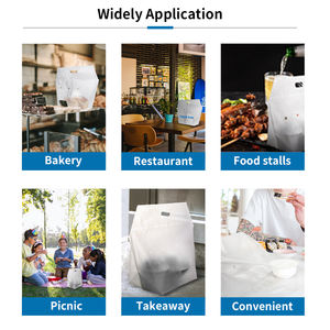 Mango troquelado de fácil transporte, fondo cuadrado, reutilizable, para Catering, restaurante, servicio de alimentos - Product Image 6