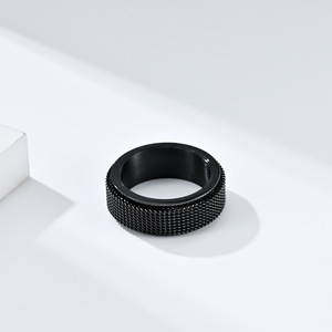 Mountain and Sea yunnique popular jewelry, simple geometric <b>plain</b> band rotating net <b>ring</b>, men's niche and personali - Product Image 4
