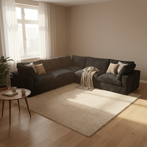 Sofá Italiano, Sofá Seccional, Sofá en Forma de U, Asiento Profundo de Pana en Caja, Sofá Multifuncional de Felpa Comprimido al Vacío para el Hogar - Product Image 6