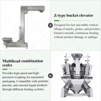 Potato Chips Gummy Stick 500g 1000g Automatic Grain Packing Line Price Sugar Packaging Machine 250g to 1kg and Stacking