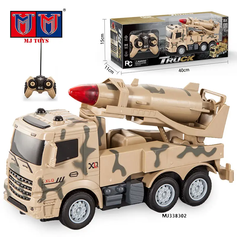 4Wd Army Truck rc vehicle rocket Light Children Boys Remote Control Toy Vehicle Rc Military Trucks