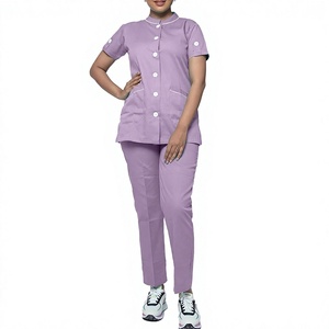 Ensemble médical léger et infroissable pour femmes : Blouse et pantalon de jogging en jersey pour infirmières et chirurgiens - Product Image 1