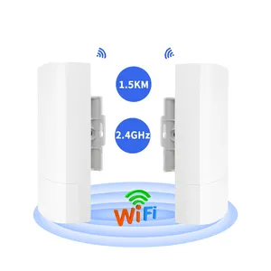 1 Wan 1 Lan Ethernet Wi-Fi 2.4G מרחוק עמיד למים אלחוטי Cpe Wifi גשר 1.5 ק"מ ארוך טווח חיצוני גישה נקודת Poe Ap נתב