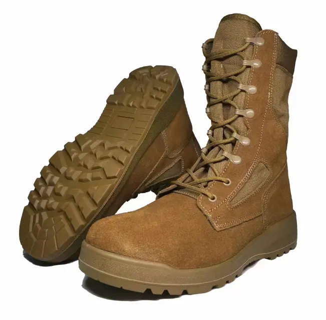 DFB1210 stock DMS cuir de vache daim Coyote marron bottes de combat bottes tactiques BELLEVILLE bottes de combat