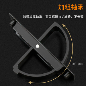 Poignée de meuble rotative dissimulée Sukepu en acier inoxydable, design géométrique minimaliste pour tiroirs et placards - Product Image 4
