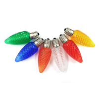 Ampoules LED C9 multicolores, culot E17, lumières de Noël, ampoules LED de remplacement pour décorations de fête, anniversaire, jardin.