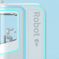 Máquina comercial de helado suave, máquina expendedora robótica de alimentos, máquina de helado suave comercial