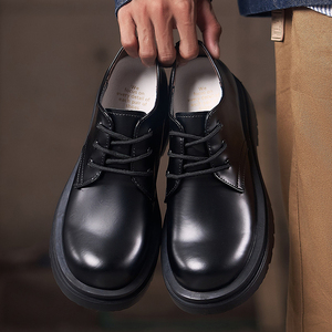 <span class=keywords><strong>Scarpe</strong></span> Oxford stringate <span class=keywords><strong>da</strong></span> uomo in vera pelle con punta chiusa, rialzo interno 7 cm, suola spessa, eleganti, casual, <span class=keywords><strong>da</strong></span> cerimonia - Product Image 4