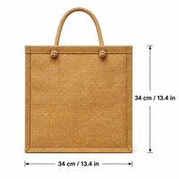 Sac fourre-tout en jute 100 % recyclé, écologique, vierge, avec poignées, personnalisable avec logo imprimé, vente en gros