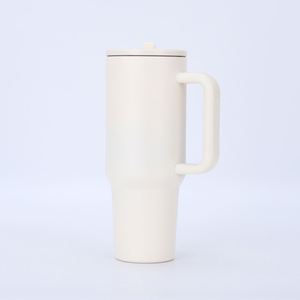 Double Wall <b>Car</b> Travel H5.0 Handle Tumbler 40oz <b>Mug</b> Lid Straw Anti-Slip ODM OEM Custom Brand - Product Image 1