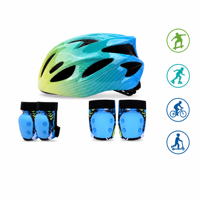 Lot de protections pour tout-petits : Casque, genouillères et coudières en PC et EPS, ajustables et confortables pour le skateboard
