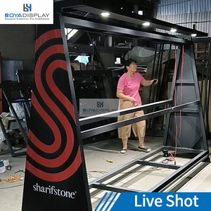 Support en granit industriel en forme de A avec barres transversales antidérapantes pour l'affichage de dalles de marbre - Product Image 6