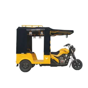 Superventas de pasajeros Tuk Taxi Motor triciclo gasolina 3 ruedas motocicleta Bajaj 3 ruedas para taxi con precio bajo