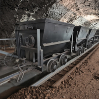 Nouvelle voiture de mine à quatre roues à boîte fermée, wagon de transport sur rail pour charbon, transport en tunnel minier, marque Zlinktric, garantie 1 an