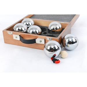 Archaize Bocce <span class=keywords><strong>Set</strong></span> 6 Bóng 73 Mét Thép Không Gỉ Bocce Balls <span class=keywords><strong>Petanque</strong></span> Boules <span class=keywords><strong>Set</strong></span> Với Trường Hợp Bằng Gỗ - Product Image 4