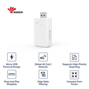 Minew BLE 5.0 vers 4G Smart IIoT Industrie Bluetooth IoT Capteur de température Suivi des actifs Balise Passerelle USB avec géolocalisation - Product Image 5