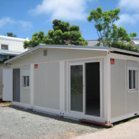 Maison préfabriquée TOPPRE en conteneur de 20 pieds, boutique portable, mini-maison, maisons préfabriquées, 2 pièces, maison en conteneur détachable à vendre