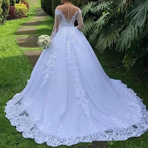 Nuovo Arrivo: Abito da Sposa in Pizzo Bianco Vintage di Alta Gamma, Stile Moderno, Scollo a V, Schiena Scoperta, Sexy, per Esportazione in Europa <span class=keywords><strong>e</strong></span> America - Product Image 3