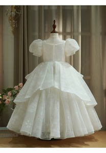 Robe de princesse blanche pour filles Robe d'hôte de piano de passerelle pour enfants <span class=keywords><strong>Tenue</strong></span> de <span class=keywords><strong>mariage</strong></span> et d'anniversaire pour petite fille - Product Image 3