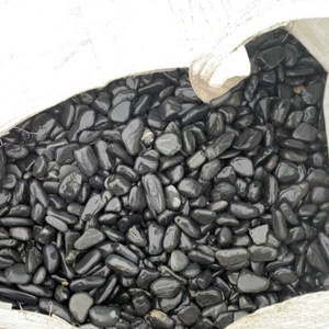 Spiaggia messicana di colore nero lucidato paesaggistica ciottoli di fiume per il percorso del giardino - Product Image 4
