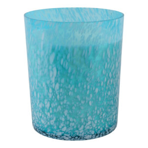 Candela Profumata in Vetro Maculato Grande, Votiva Decorativa per Uso Interno ed Esterno - Product Image 1