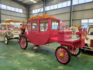 Carruaje Real Blanco Eléctrico, Carroza Eléctrica de Ocio, Precio de Alquiler, Asiento Rojo Personalizable - Product Image 4