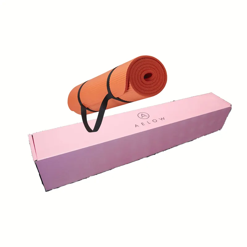 Custom Blong Yoga Mat Carry Box Durable Tuck Top Mailing Corrugated Professional Yoga Mat Shipping Box