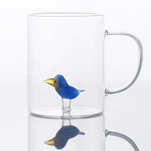 แก้วบอโรซิลิเกตคุณภาพสูง งานแฮนด์เมด ดีไซน์หรูหรา ลายกราฟิกด้านใน แก้วผนังเดียว สำหรับกาแฟหรือชา - Product Image 4