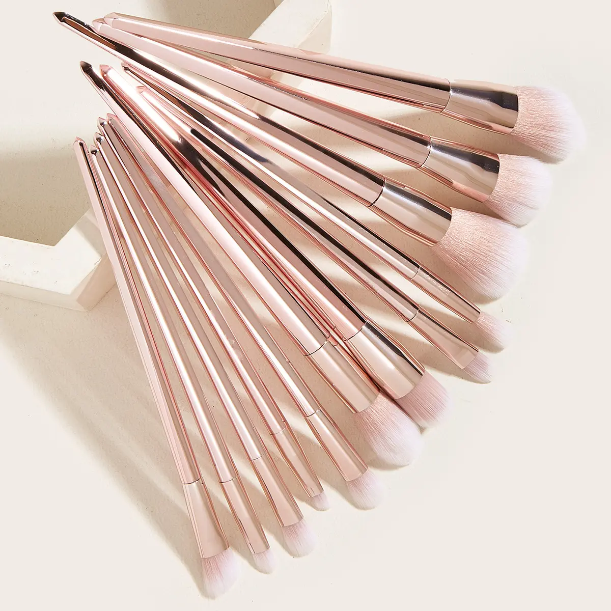 Buy Again Pennello professional low moq custom private label 12pcs rose gold brush set 2021