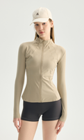 Vestes de yoga pour femme de haute qualité, lisses, fines, confortables pour la peau, hauts de sport unis pour la course à pied