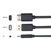 Kabel Headset PS VR HDMI USB 3.5mm DC 4K 60Hz Kabel VR Link 5m 3 in 1 untuk HTC Vive
