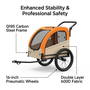 Remorque de vélo pliable pour bébé, enfant ou animal de compagnie, pour les voyages et les sorties en plein air - Product Image 3