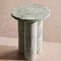 Table basse Wish Stone, nouveau design tendance, table ronde en marbre blanc, table d'appoint moderne pour salon, table basse en marbre
