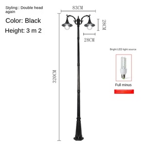 Réverbère solaire LED étanche super lumineux IP68 avec économie d'énergie de batterie au lithium pour une utilisation en extérieur paysager - Product Image 2