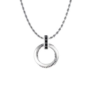 Mặt dây chuyền vòng đôi Mobius unisex, phong cách thể thao, thời thượng, cá tính, đơn giản, phong cách hip-hop nam, mặt dây chuyền đồng hình tròn, dây chuyền nam - Product Image 5